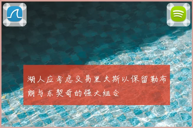 湖人应考虑交易里夫斯以保留勒布朗与东契奇的强大组合